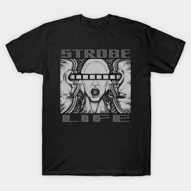 Strobe Life (chrome) T-Shirt by sapanaentertainment